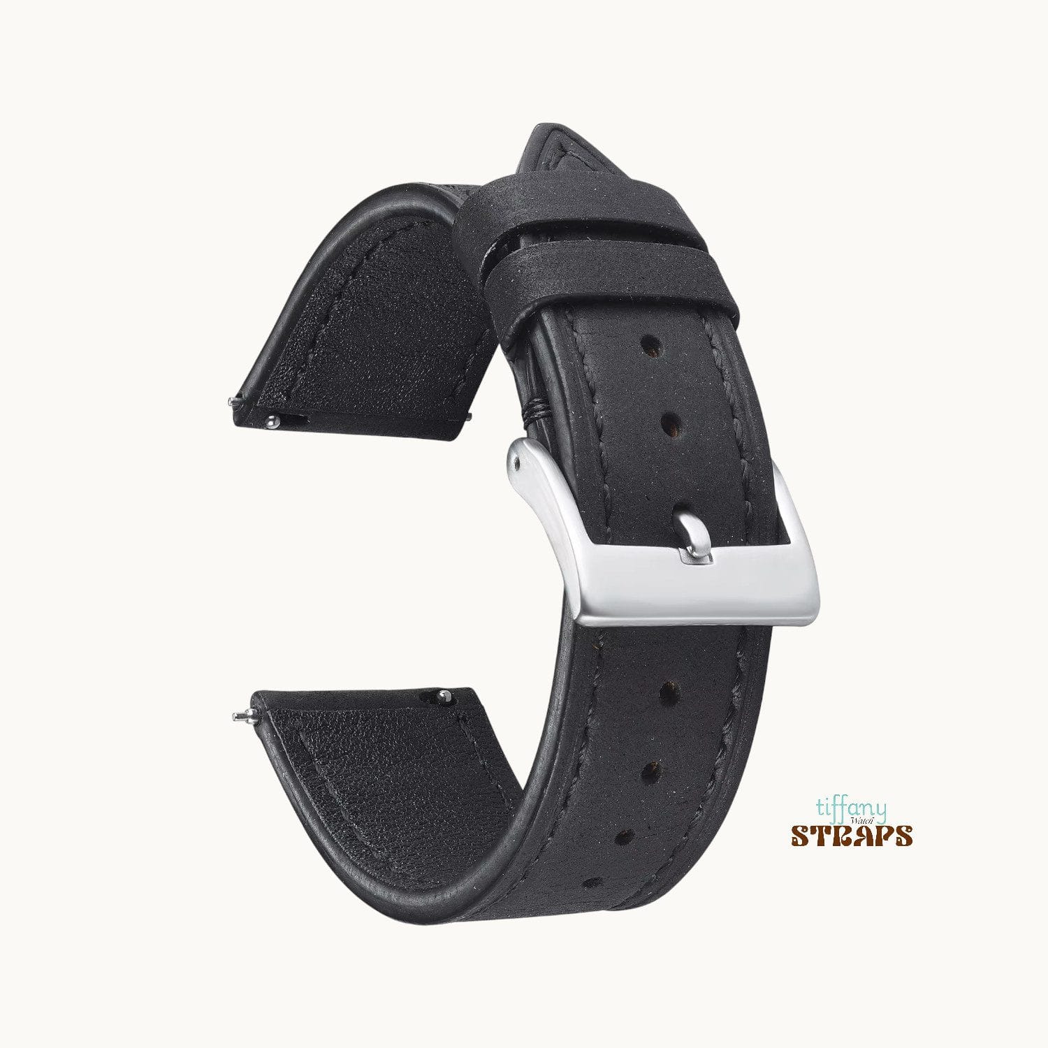 Pull-Up Matte Leather Straps Black