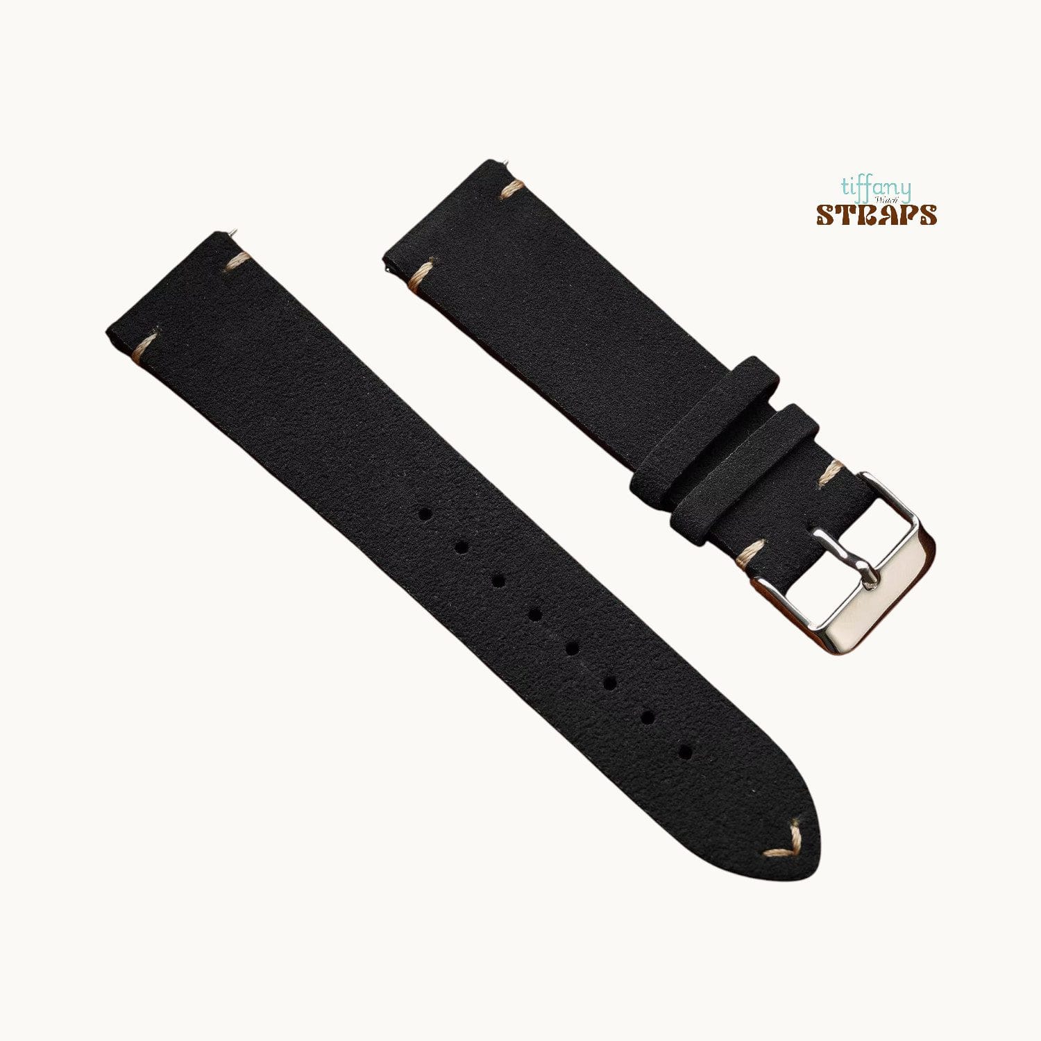 Suede Leather Straps Black