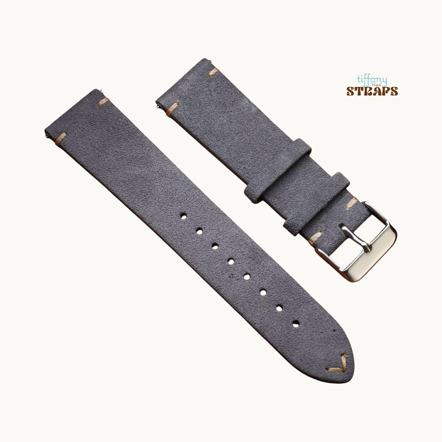 Suede Leather Straps Dark Grey