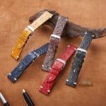 Ostrich Pattern Leather Straps