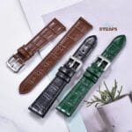 Alligator Texture Leather Straps