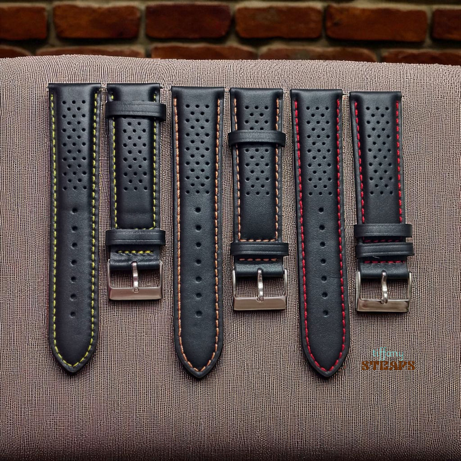 StrapsCo Racing Style Leather - 22mm