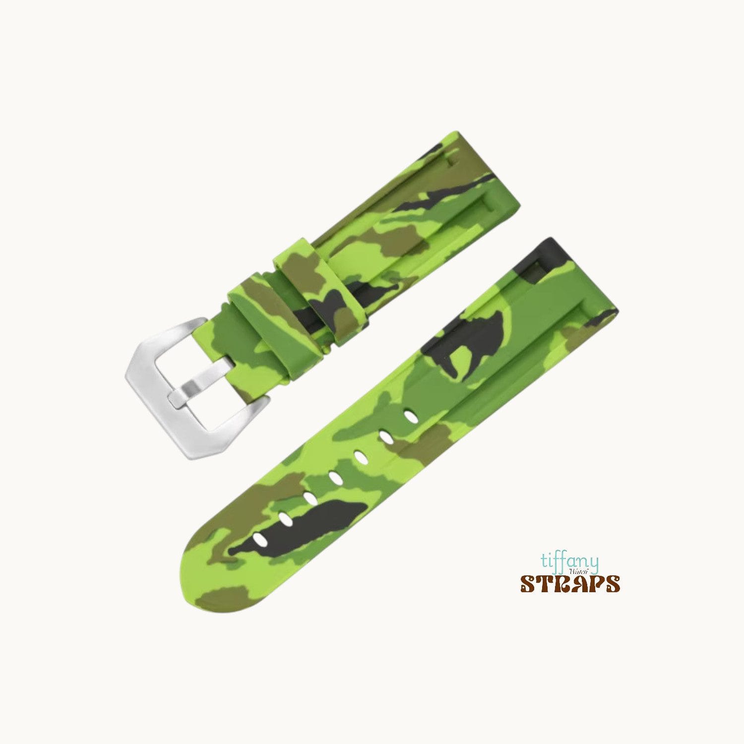 Light Green Camouflage Silicone Strap