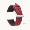 Pull-Up Matte Leather Straps Red