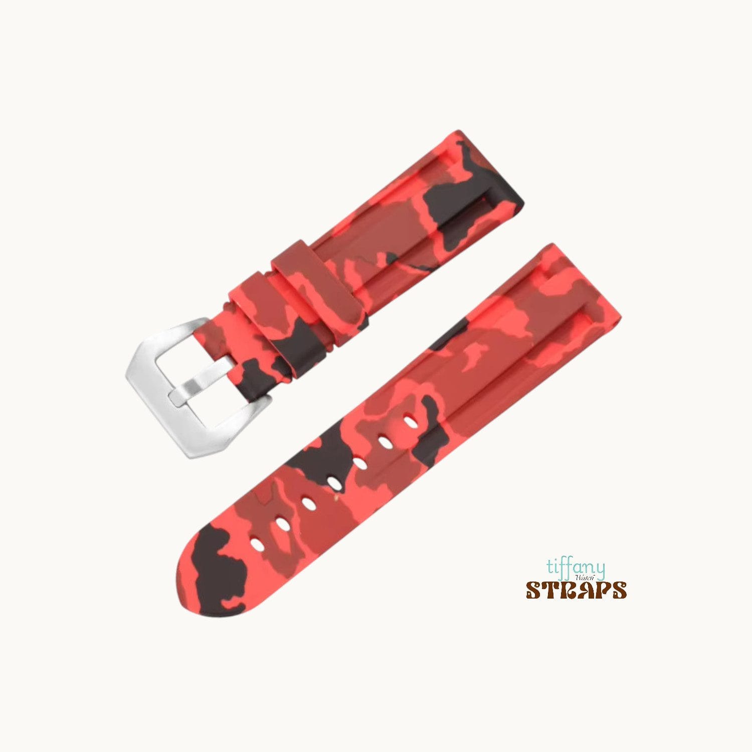 Red Camouflage Silicone Strap