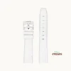 Curved Omega Textured Strap White