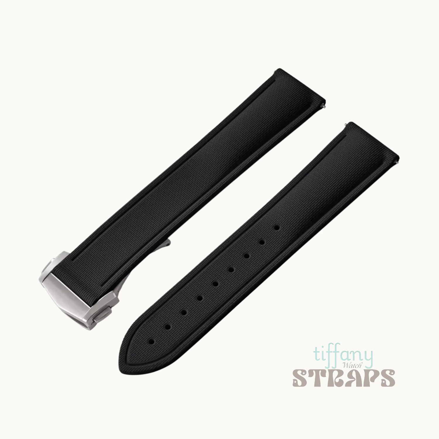 FKM Sailcloth with Deployant Clasp Black