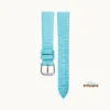 Lizard Texture Strap Slim Light Blue