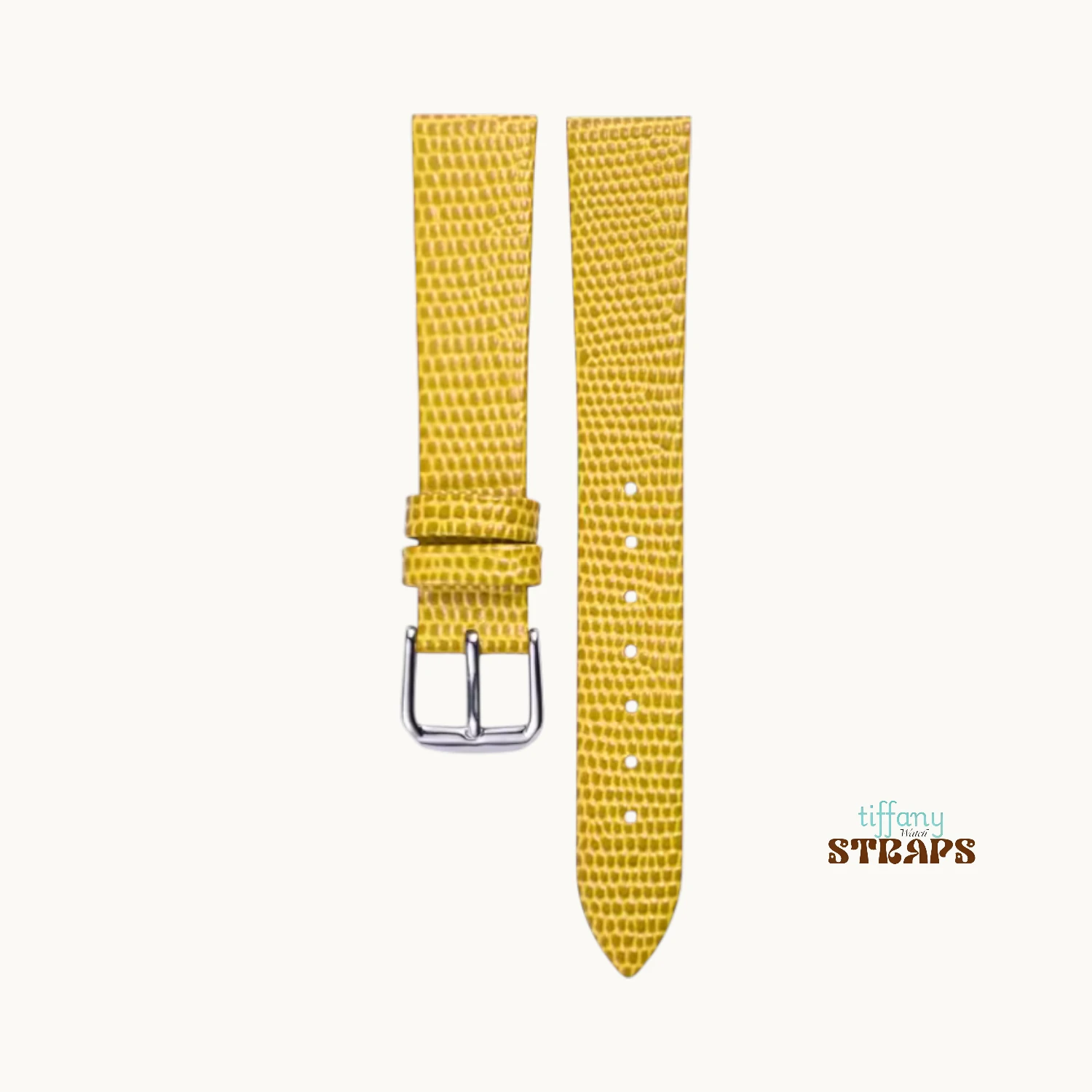 Lizard Texture Strap Slim Yellow
