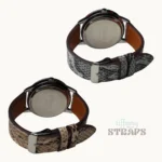 Snake-embossed Leather Straps