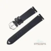 Pull-up Vintage Leather Straps Black