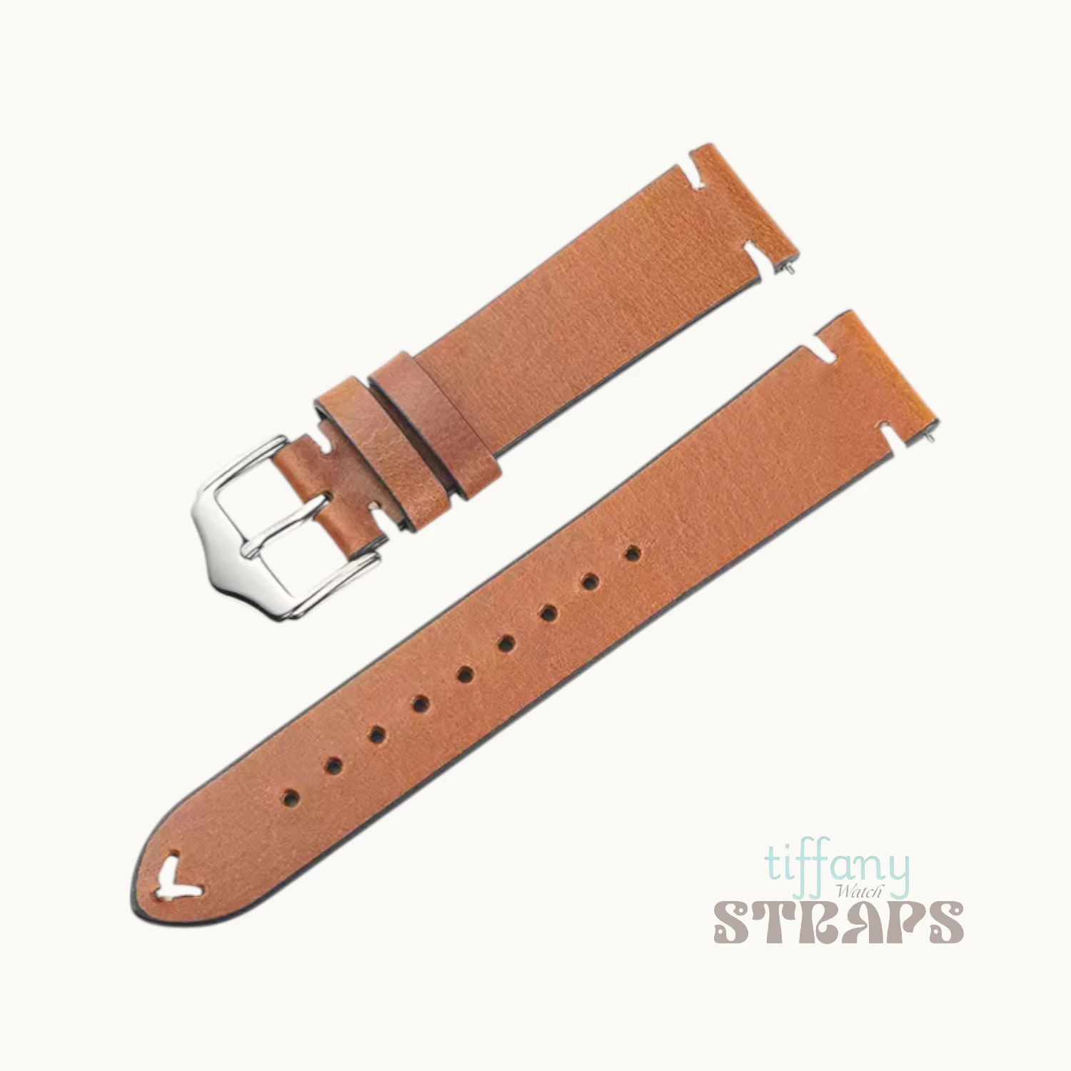 Pull-up Vintage Leather Straps Tan Brown