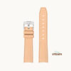 Light Brown-White Stitch Curved Omega Textured Strap