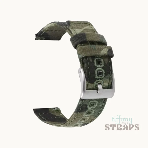 Military Canvas Strap Green Camouflage