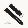Nuback Suede Leather Strap Black