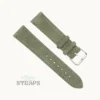 Nuback Suede Leather Strap Green