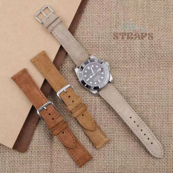 Nuback Suede Leather Strap by Tiffany Watch Straps