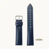 Polished Padded Leather Strap Blue