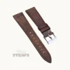 Pull-up Matte Leather Strap Dark Brown Pull-up Matte Leather Strap Dark Brown