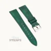 Pull-up Matte Leather Strap Green Pull-up Matte Leather Strap Green
