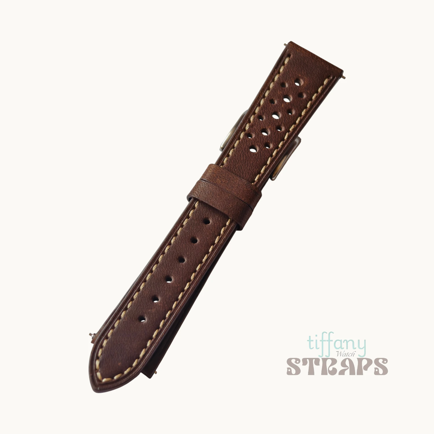 Coffee Brown Oil-wax Racing Strap