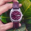 Wine Red Pull-up Padded Leather Strap