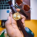 Glossy-Texture Padded Lizard Strap