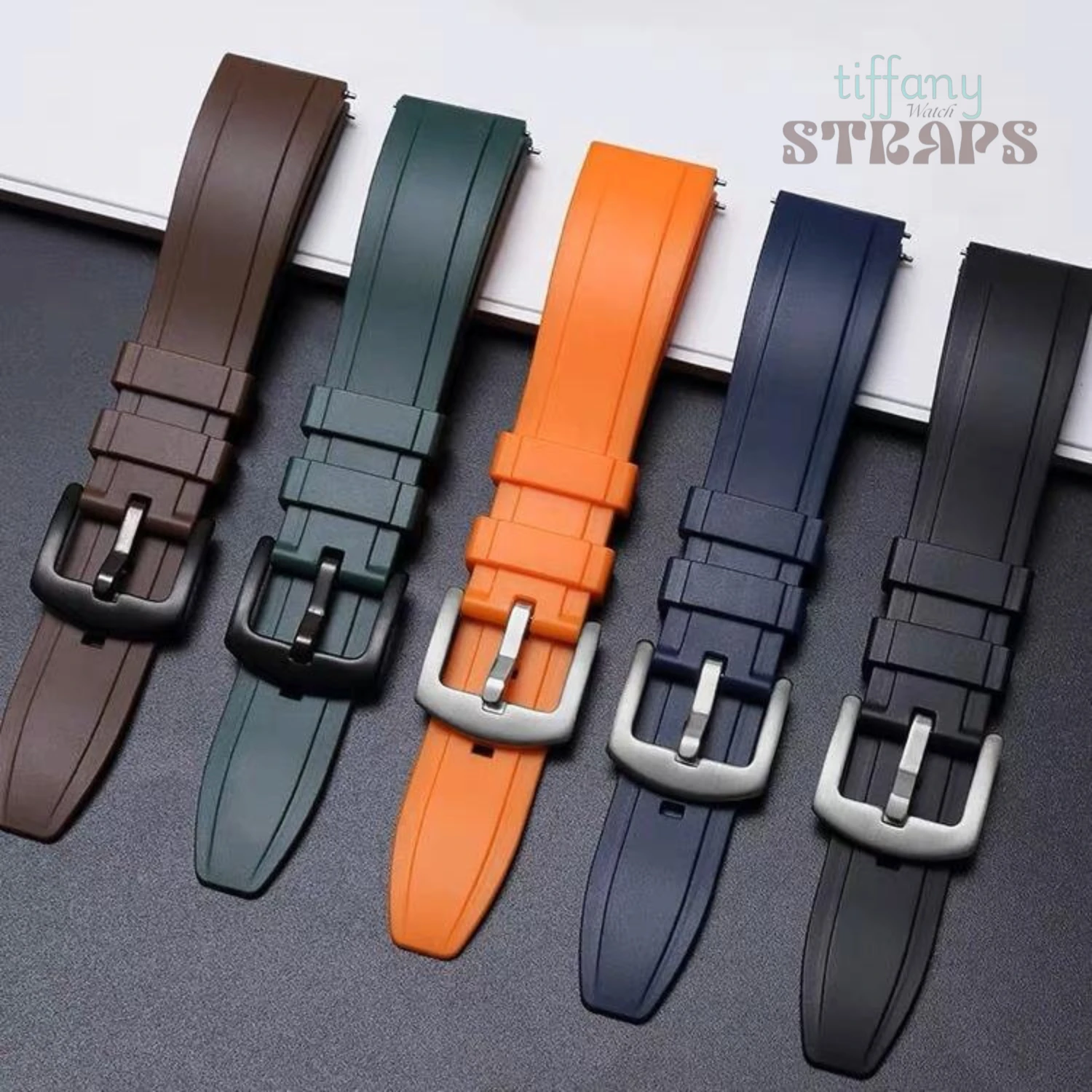 Hydro-Ridge Sport Rubber Strap by Tiffany Watch Straps
