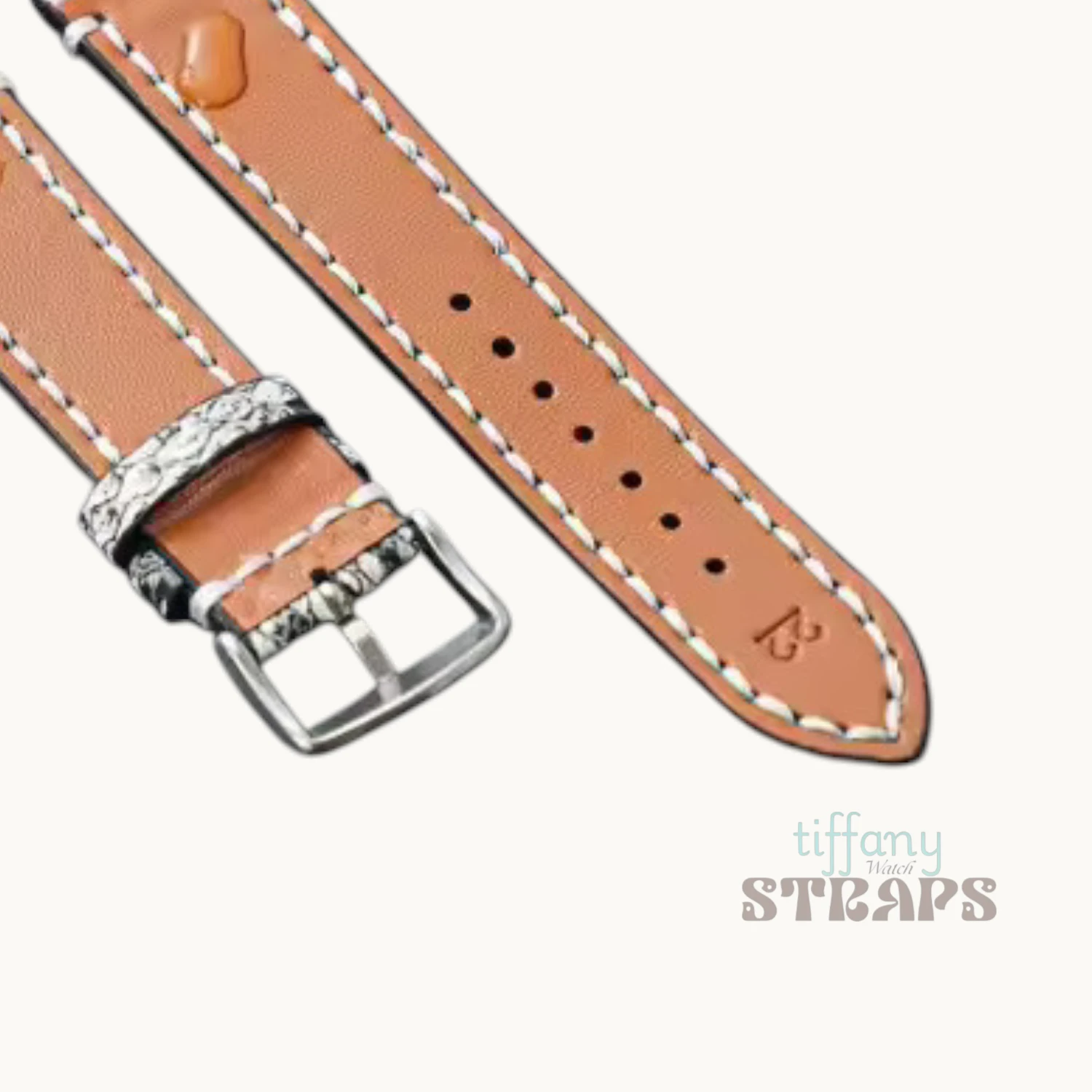 Glossy Snake Emboss Leather Strap - Image 4