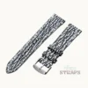 Premium Matte Shark Emboss Leather Strap Grey