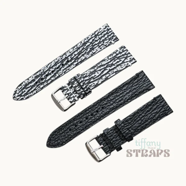 Premium Matte Shark Emboss Leather Strap by Tiffany Watch Straps